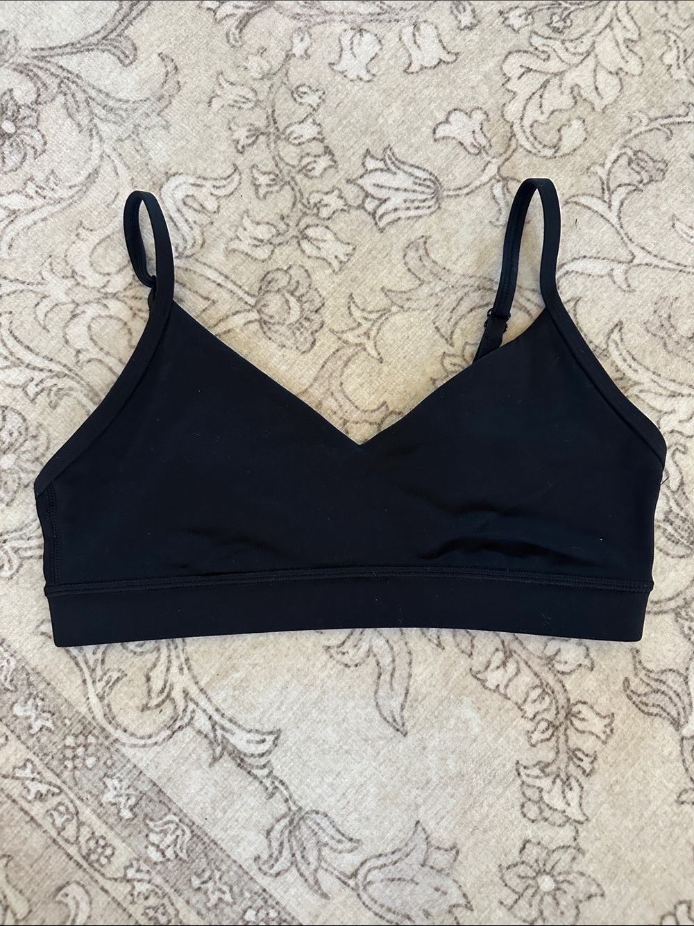 Buttery Soft Wireless Black Bralette with Adjustable Straps